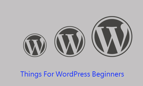 Things for WordPress Beginners 